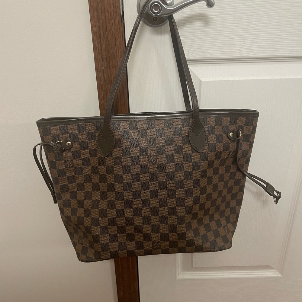 Inspired Brown Checkered Tote Bag
